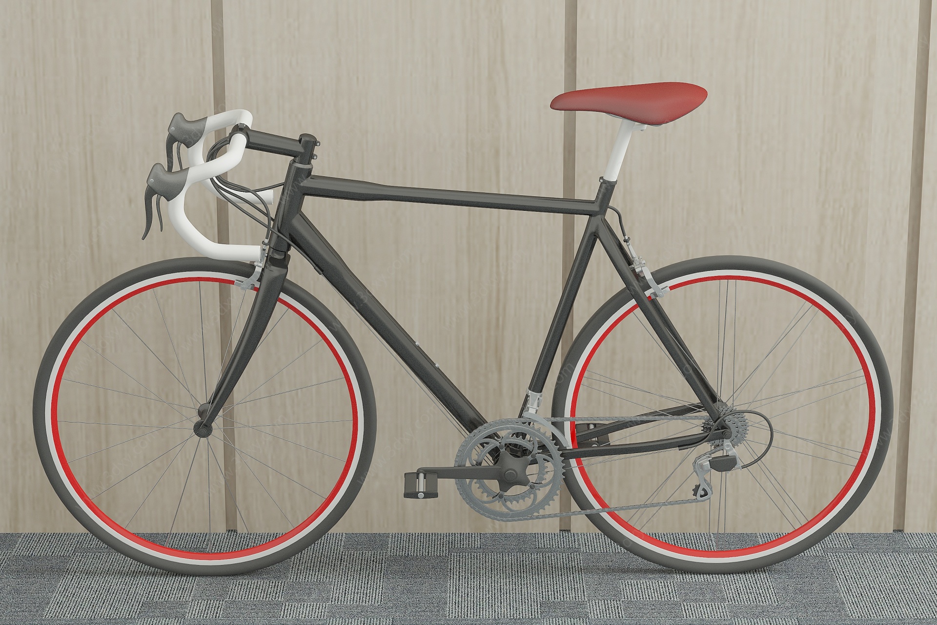 现代自行车赛车3D模型