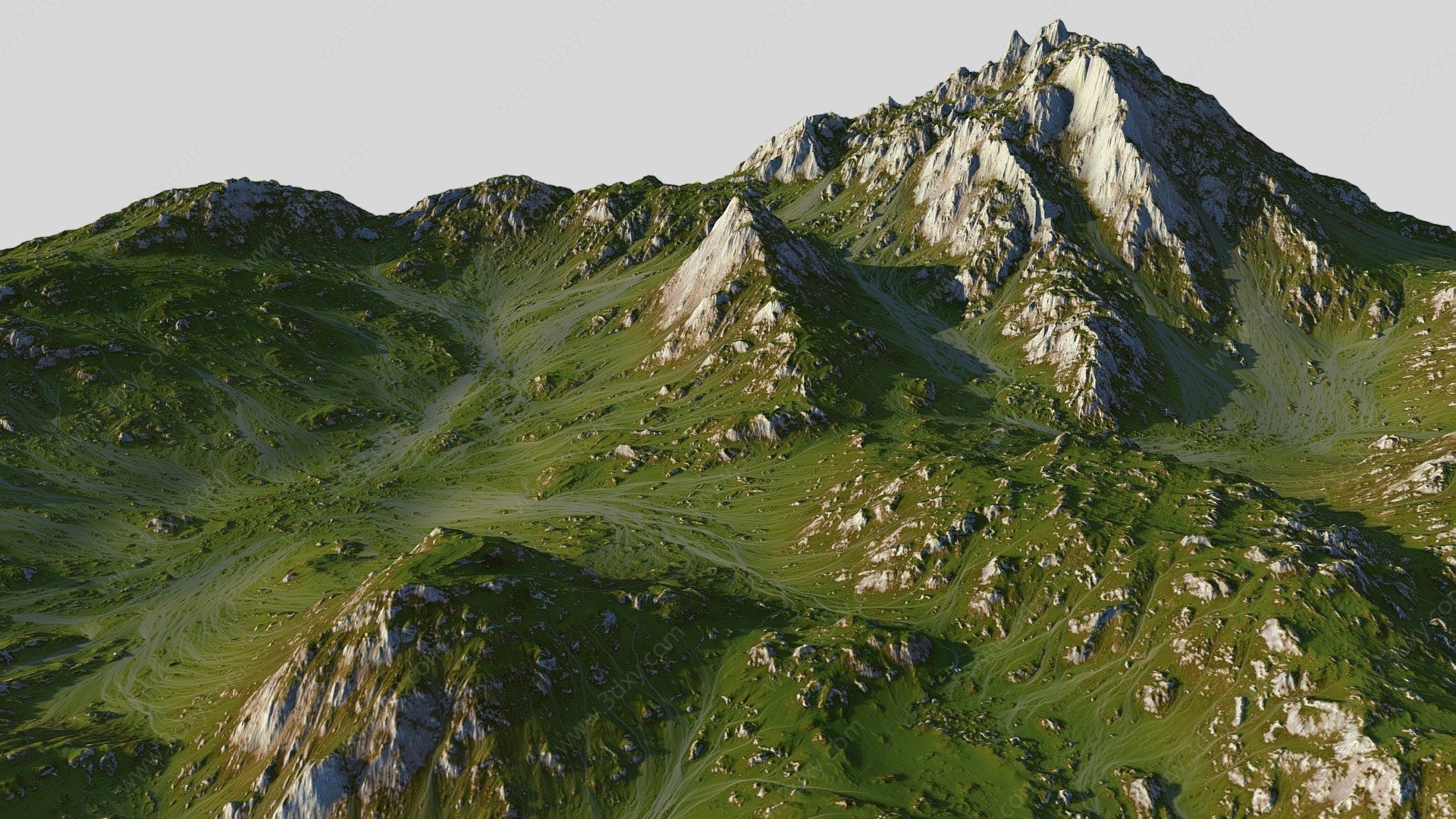 现代草山山脉3D模型