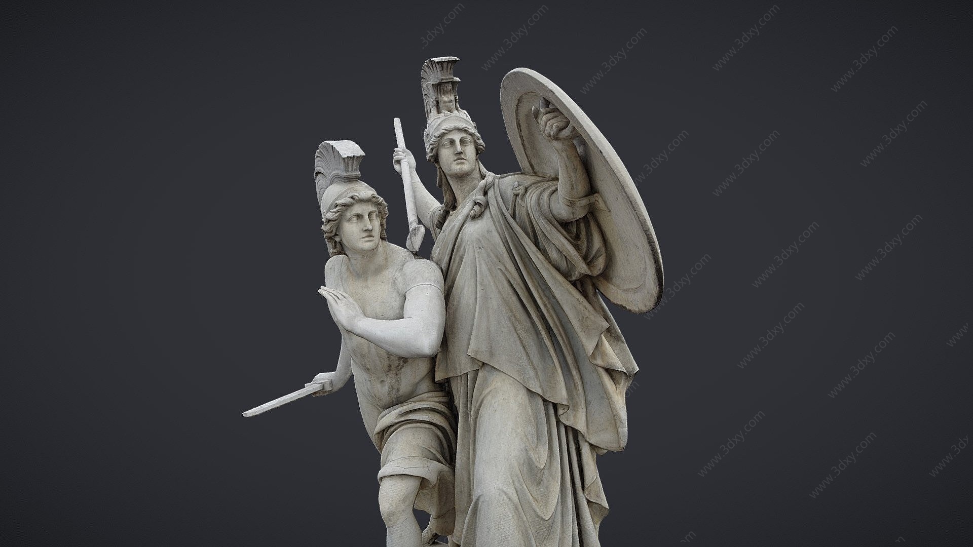 欧式古典雕塑摆件3D模型