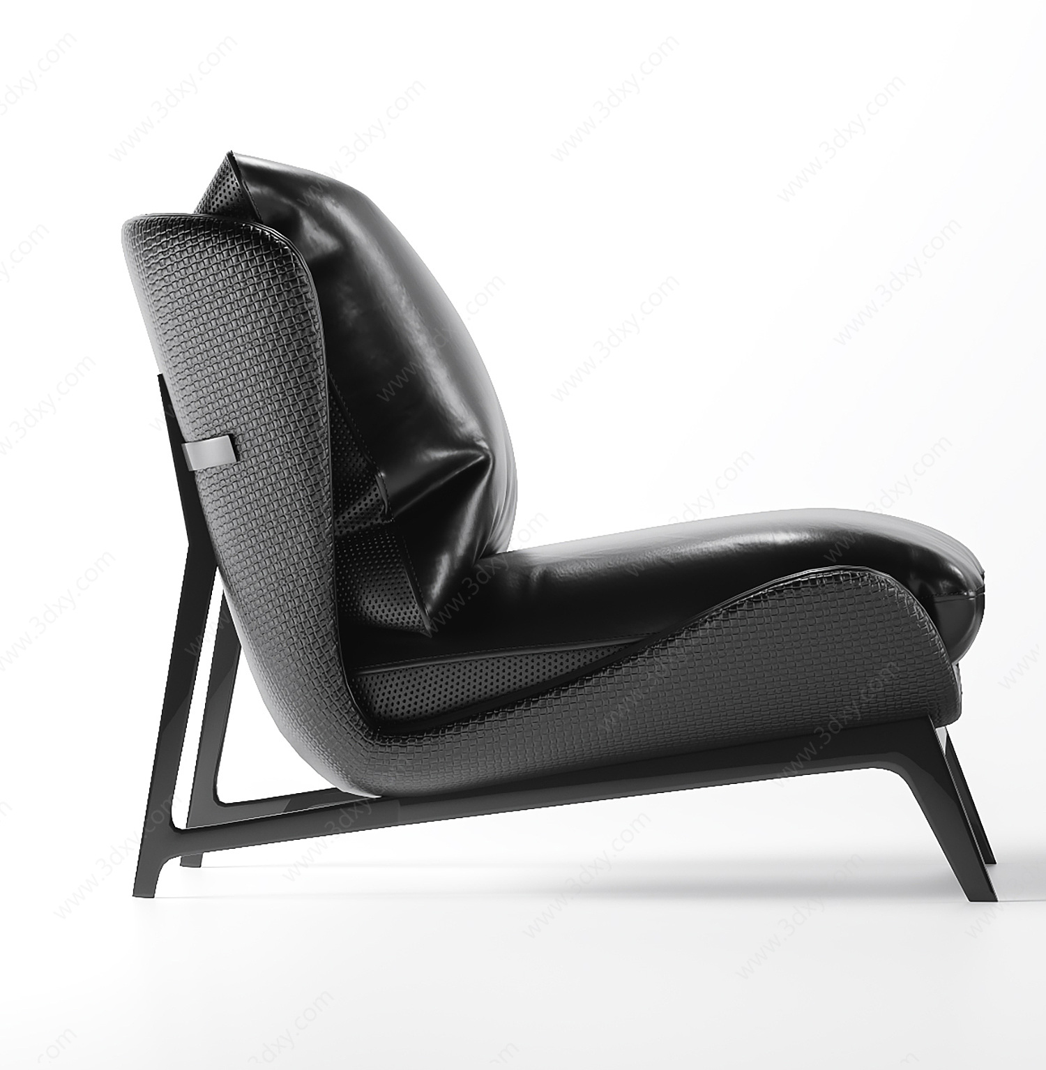 单人沙发单椅椅子皮质沙发3D模型
