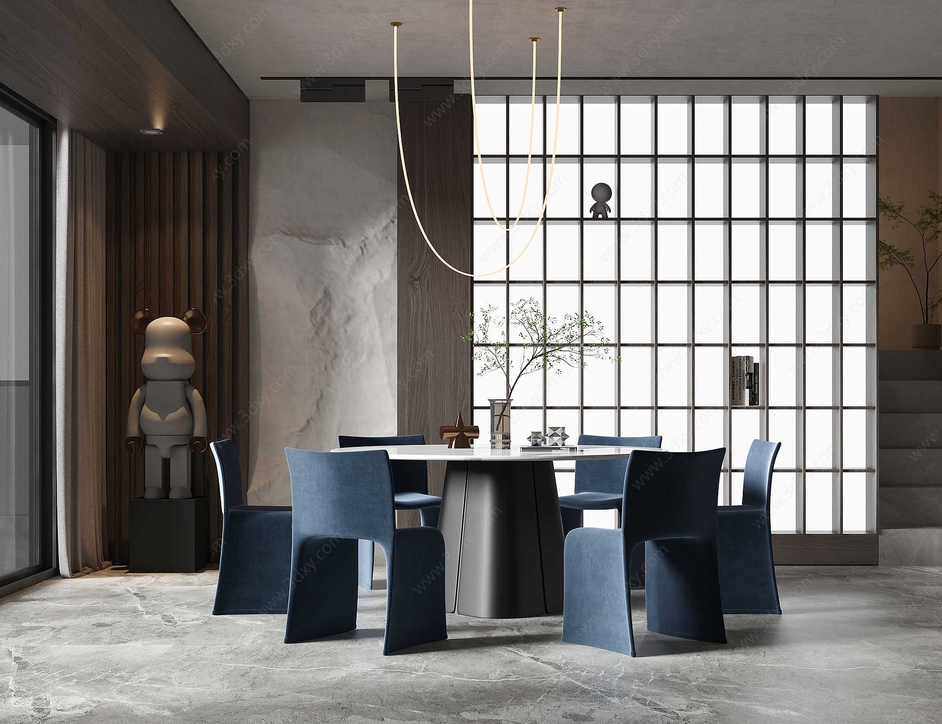 餐厅餐厅空间餐桌椅3D模型