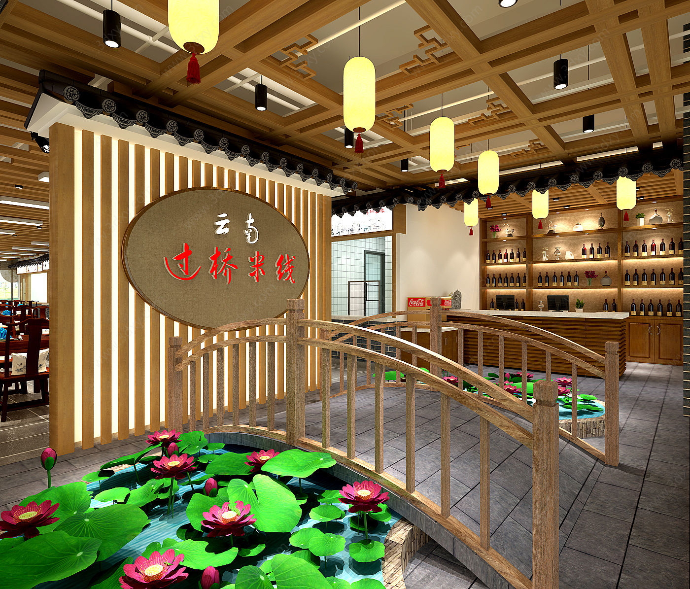 新中式中式风格餐厅3D模型