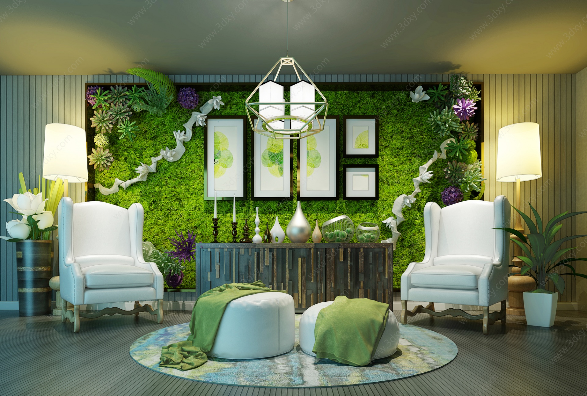 绿植墙植物墙3D模型
