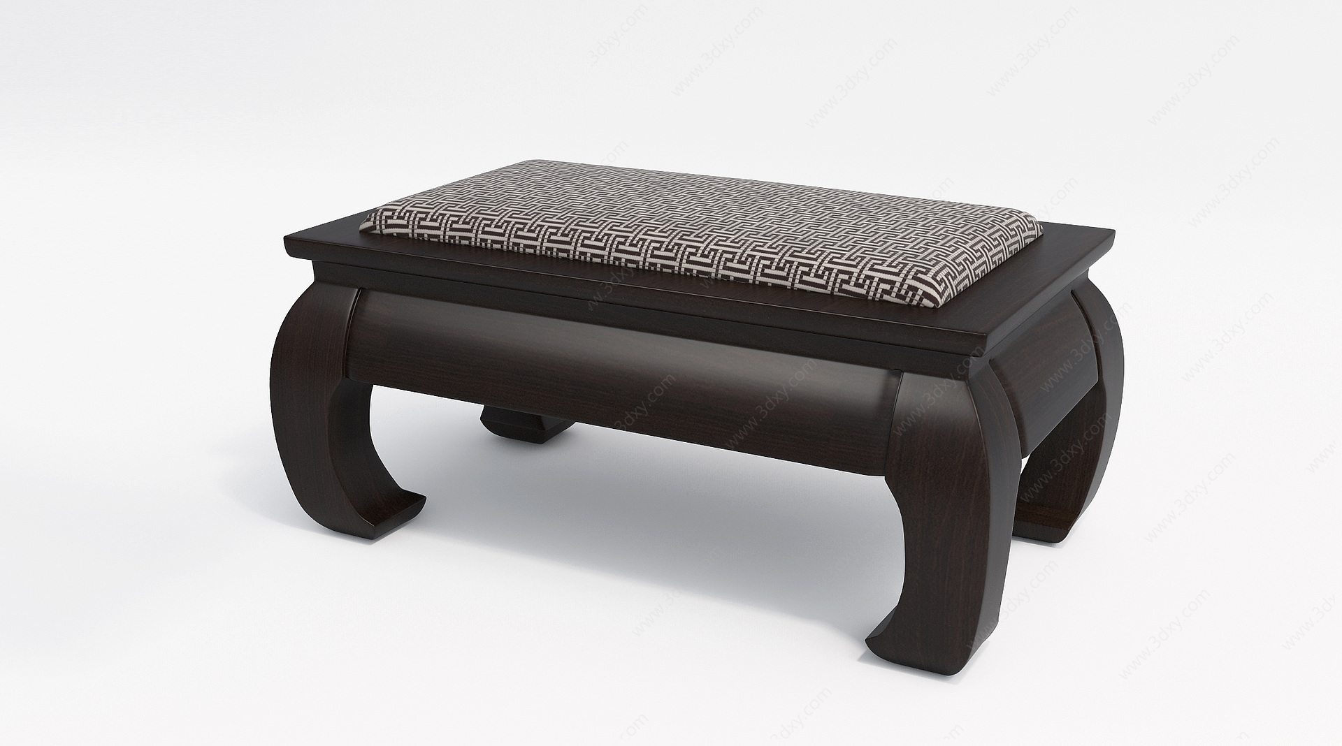 中式长凳换鞋凳床尾凳3D模型