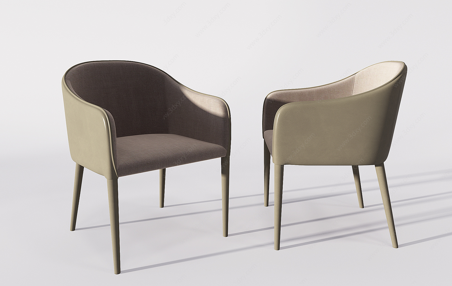 现代餐椅休闲单椅3D模型