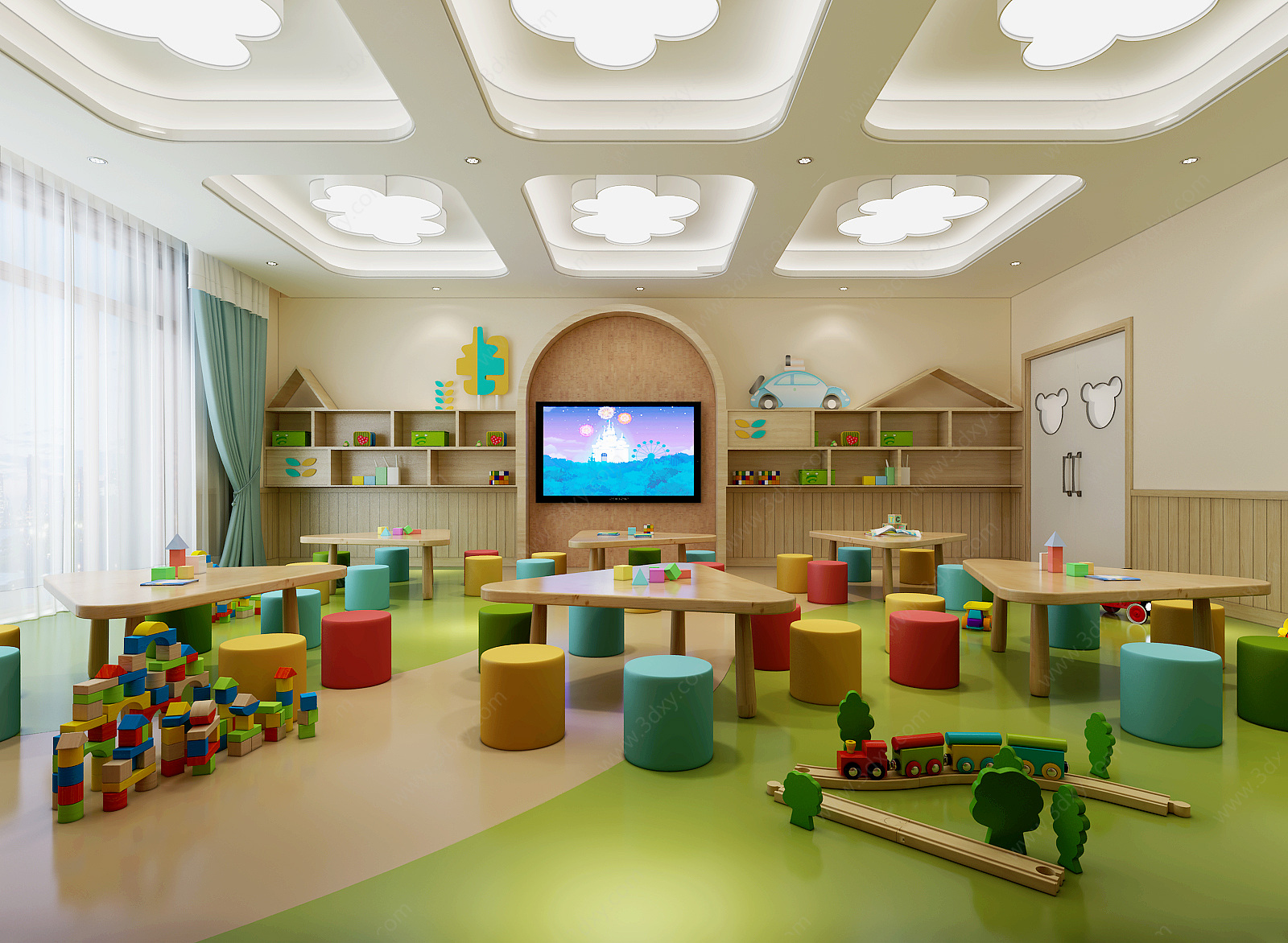 幼儿园教室玩具3D模型