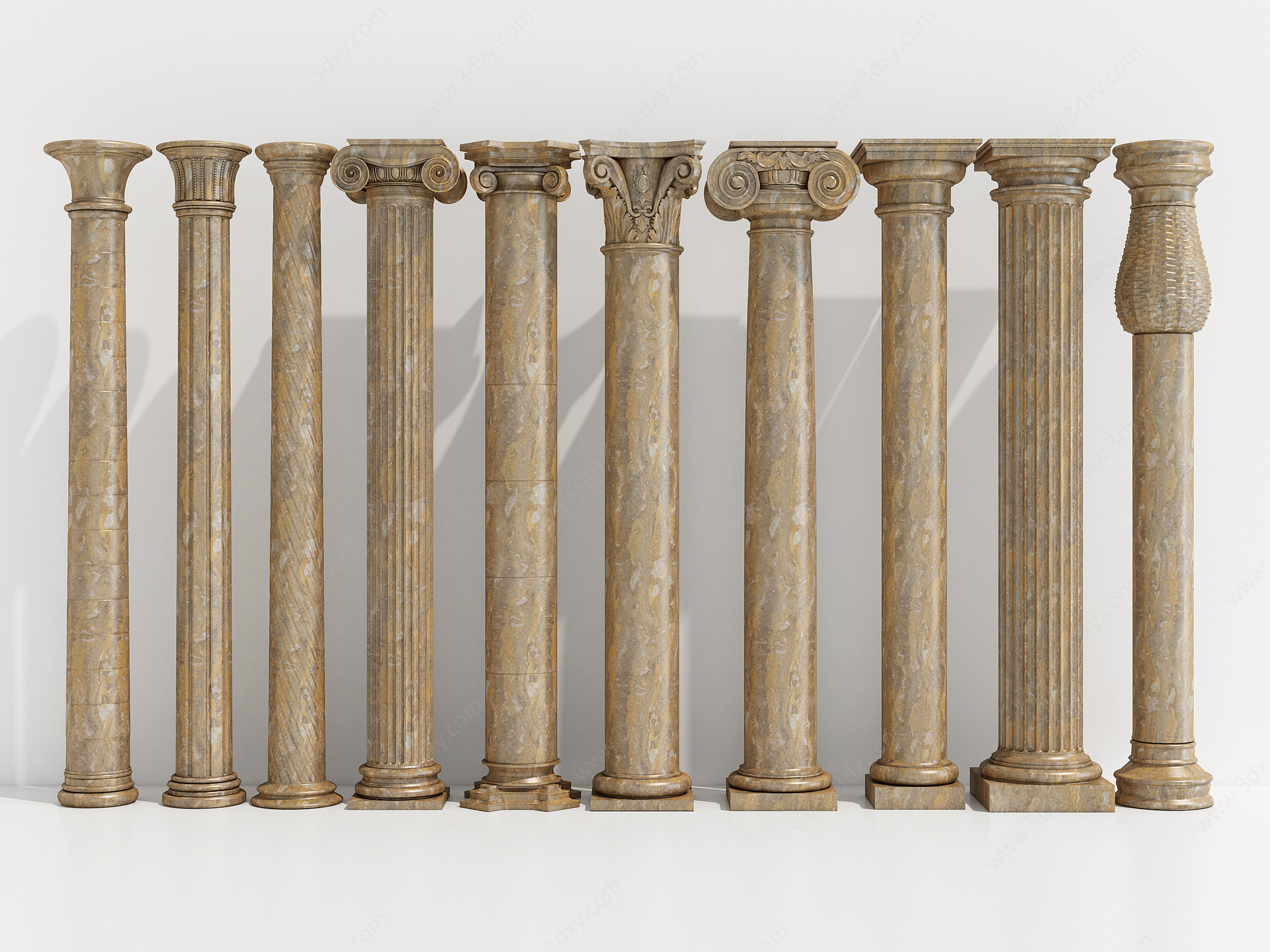 欧式古典柱子3D模型