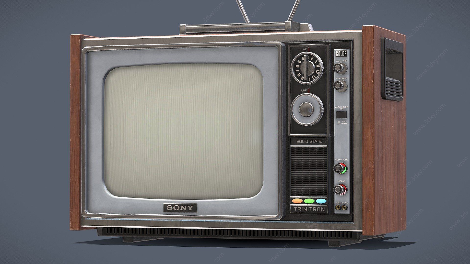 工业风复古电视3D模型