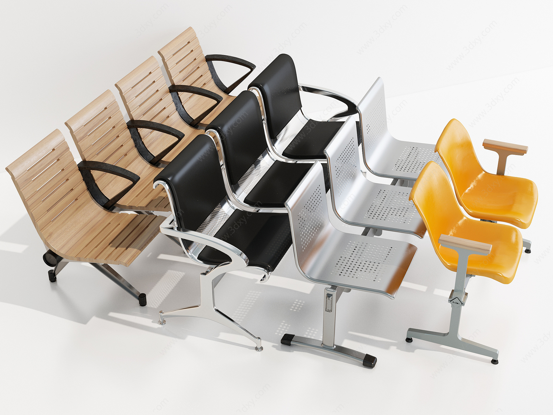 现代公共椅3D模型
