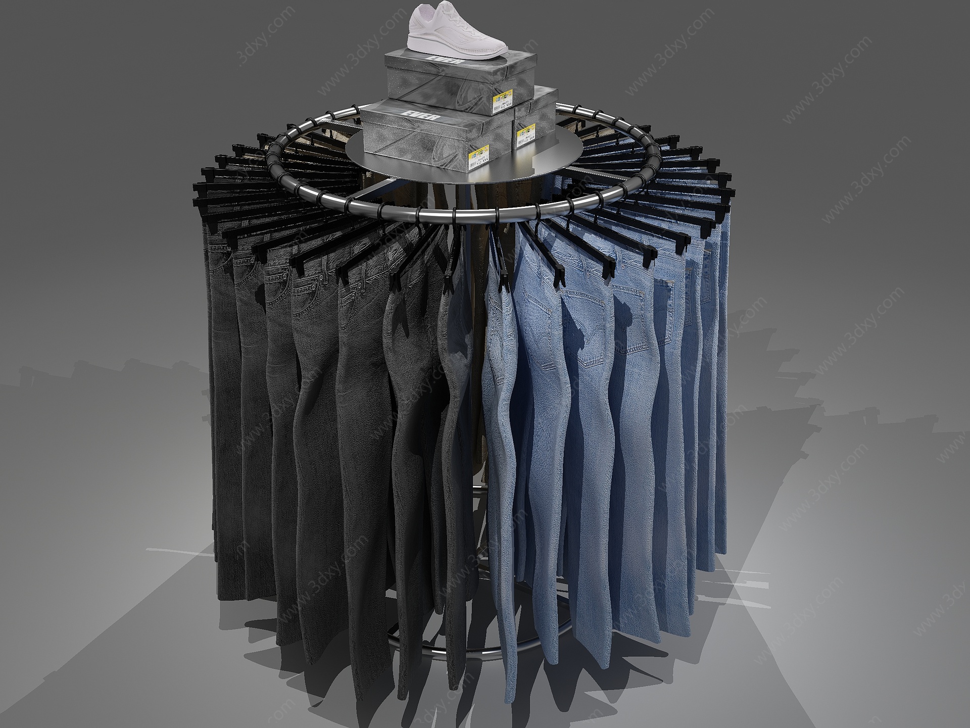 现代衣架衣服裤子3D模型