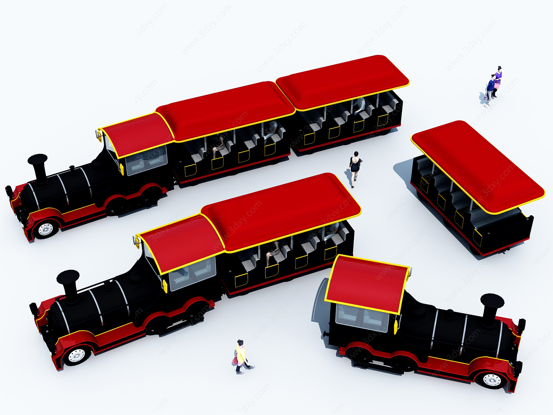 旅游观光车3D模型