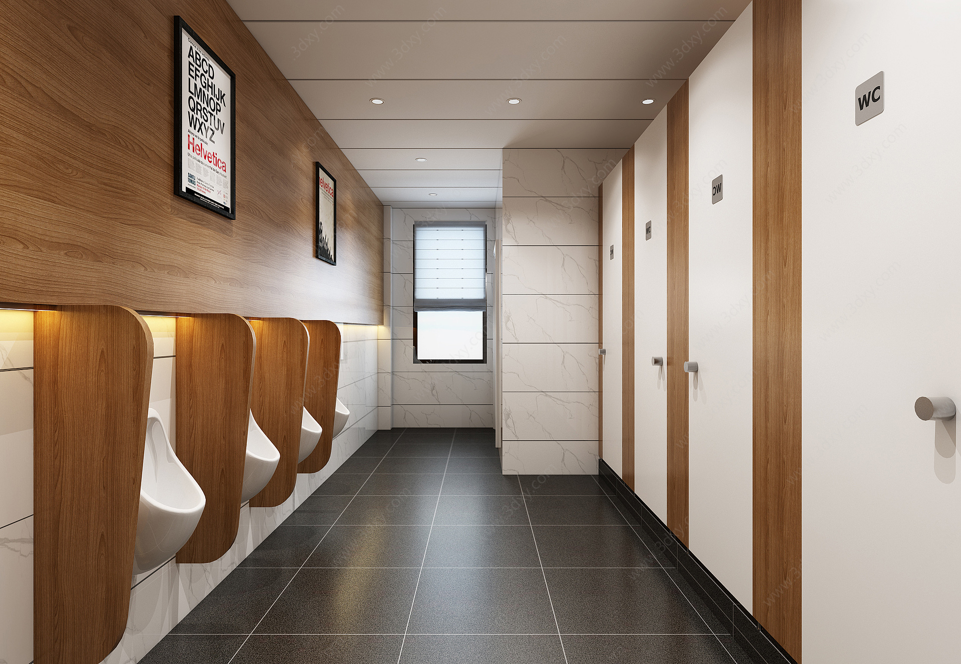 现代厕所公卫卫生间3D模型