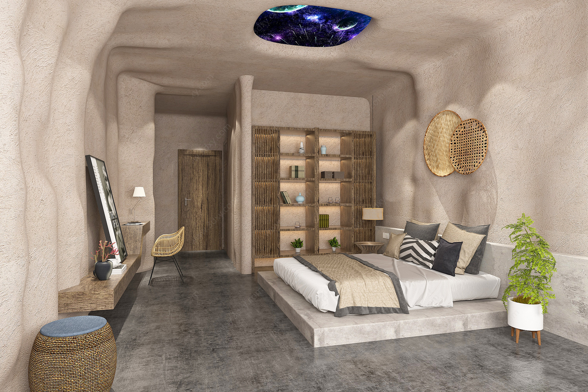 侘寂民宿客房3D模型