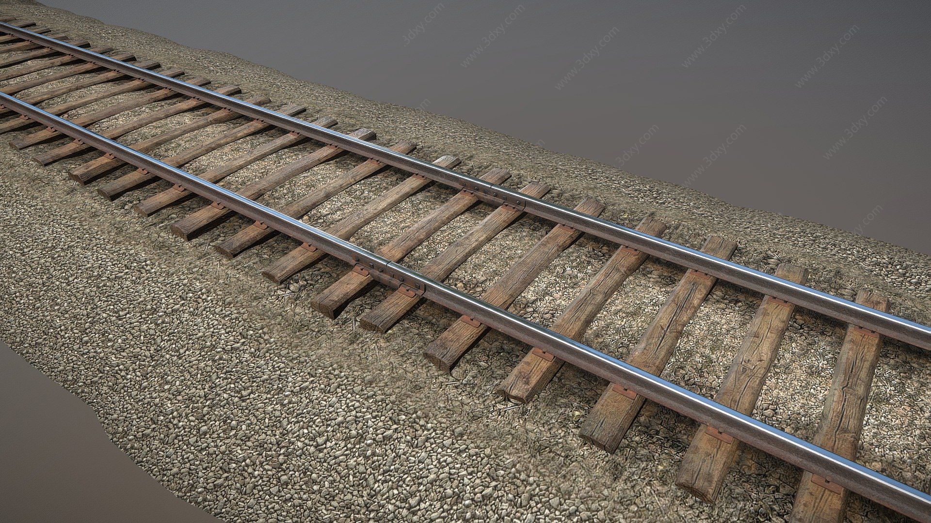 工业风铁路3D模型