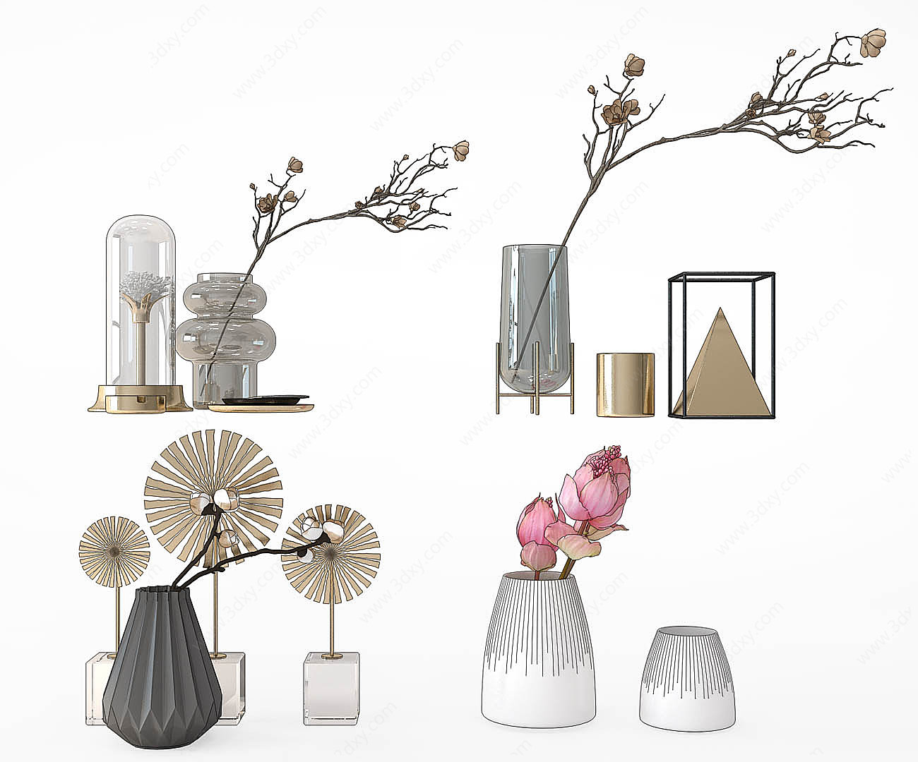 新中式花瓶摆件3D模型
