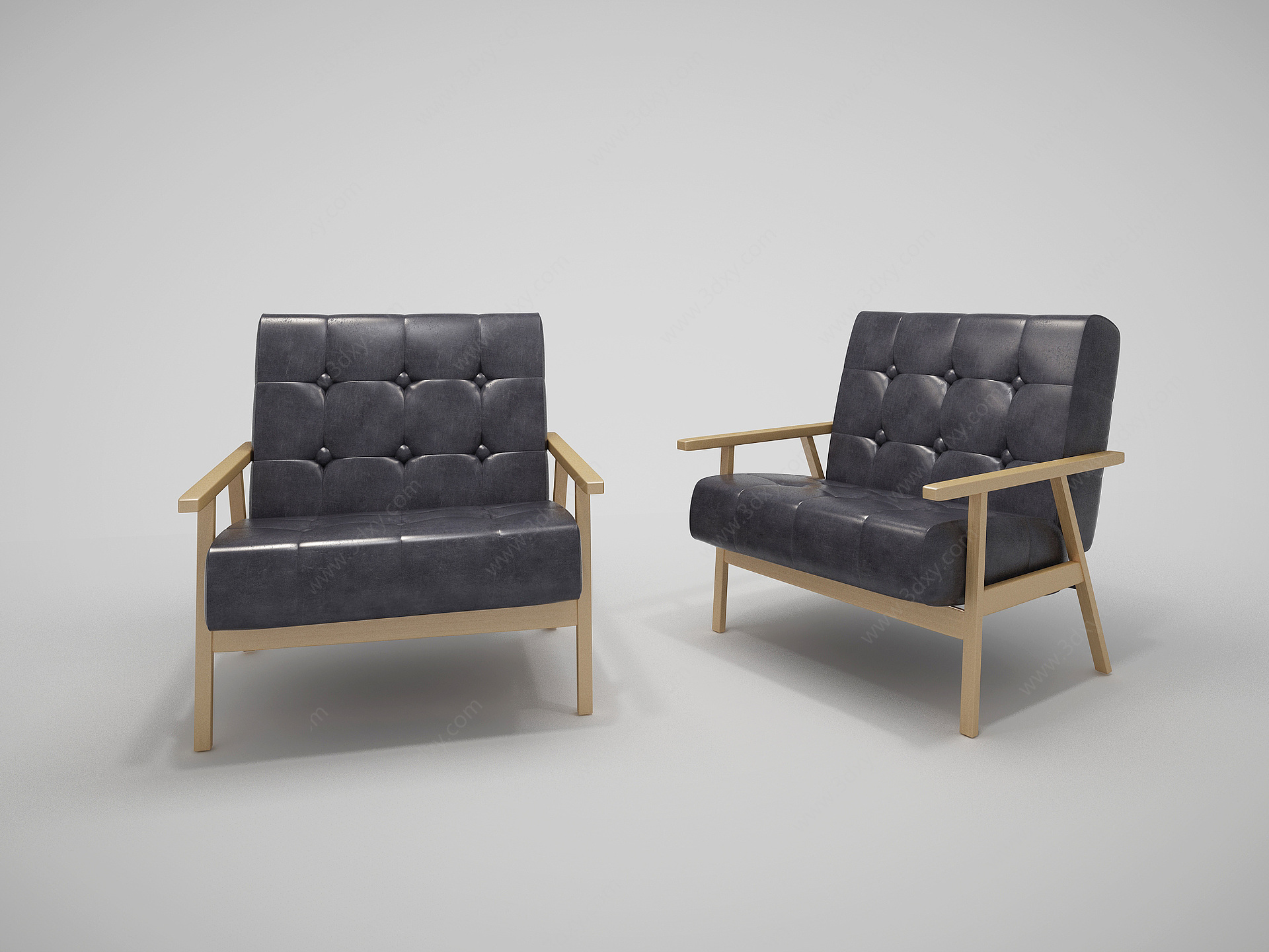 北欧单人沙发3D模型