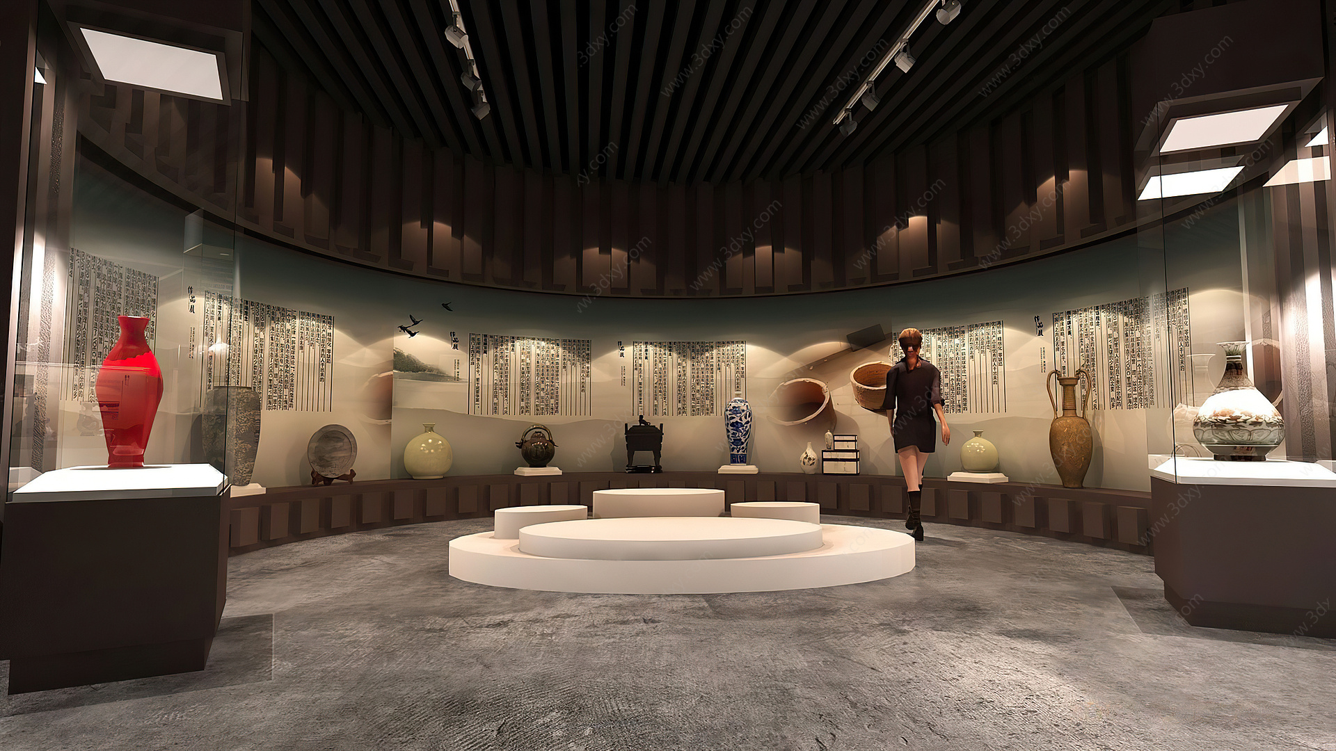 新中式博物馆3D模型