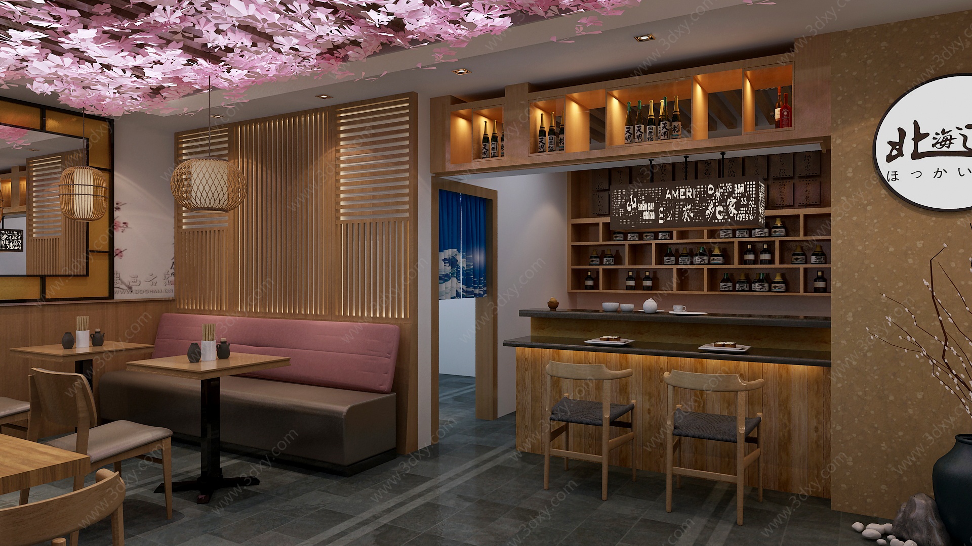 日式日料餐厅寿司料理3D模型
