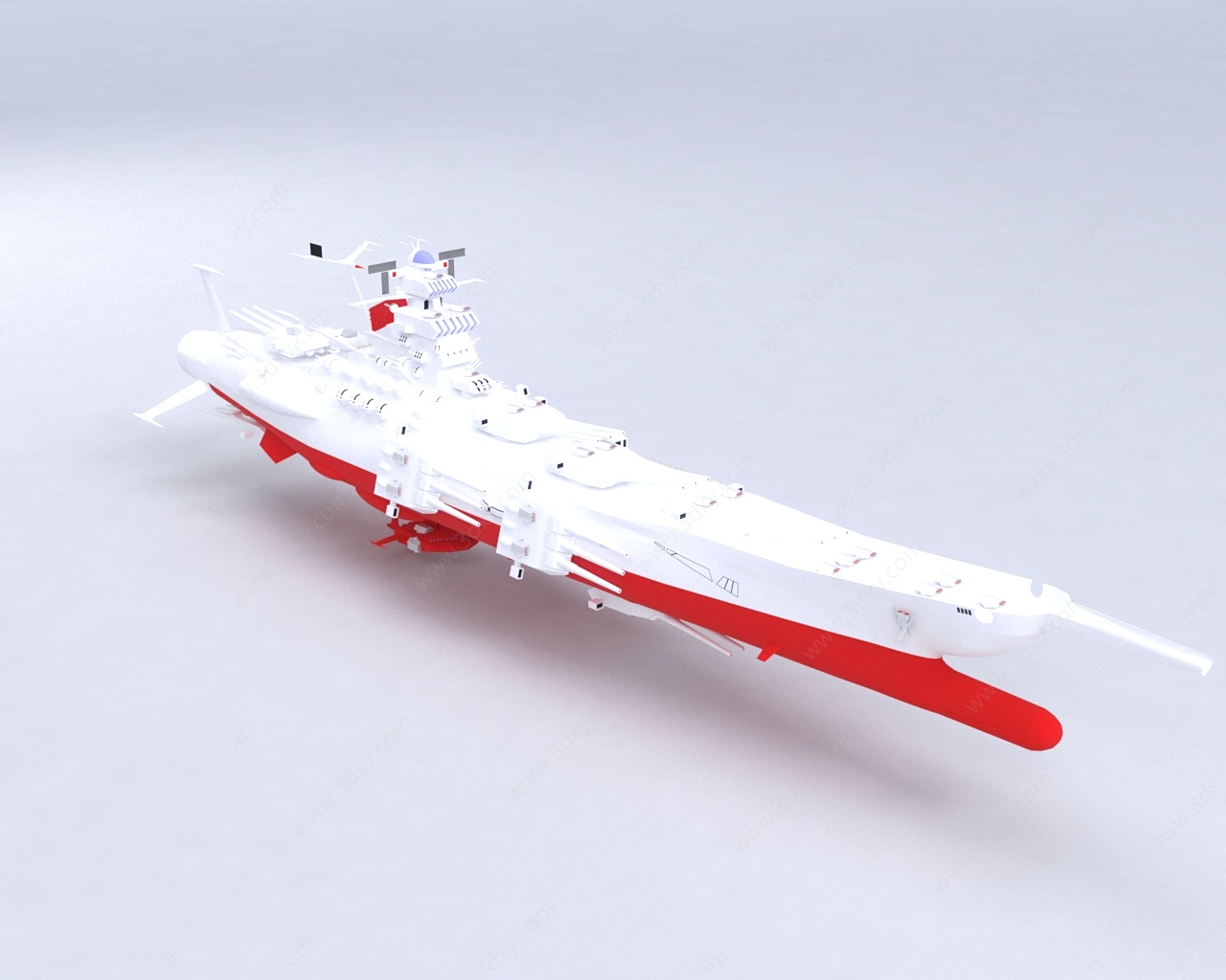 科幻武装战列舰3D模型