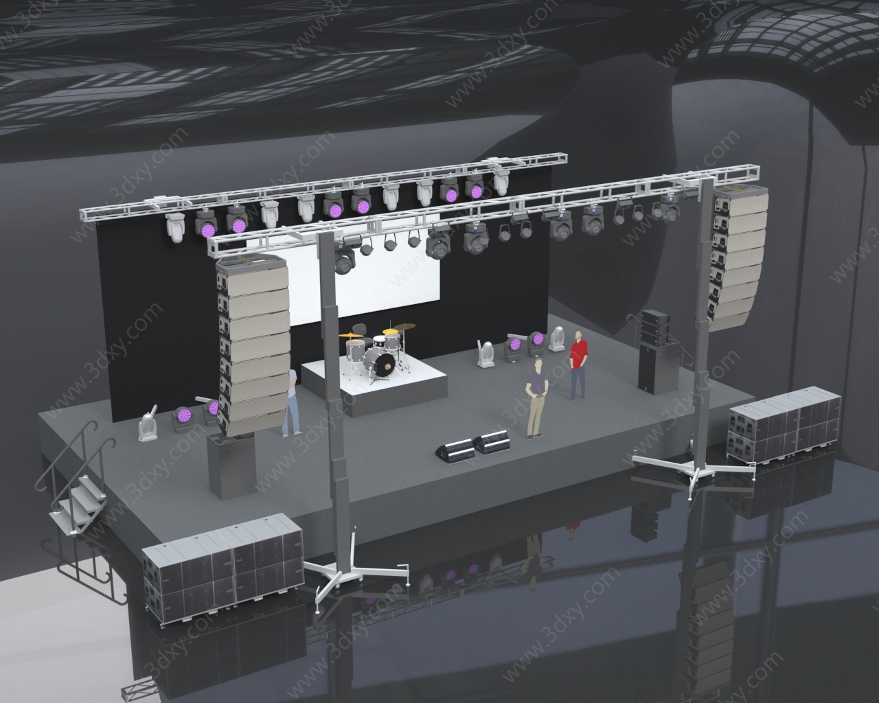 舞台演出设备搭建集合3D模型