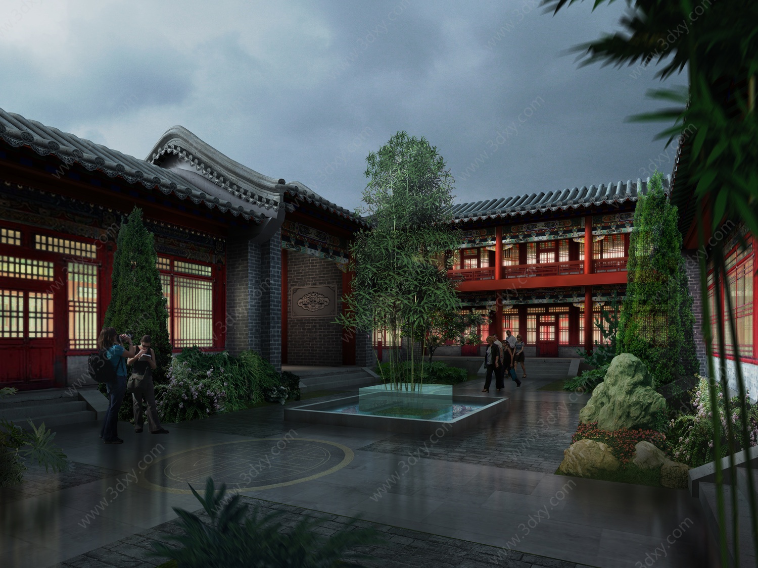中式庭院住宅3D模型