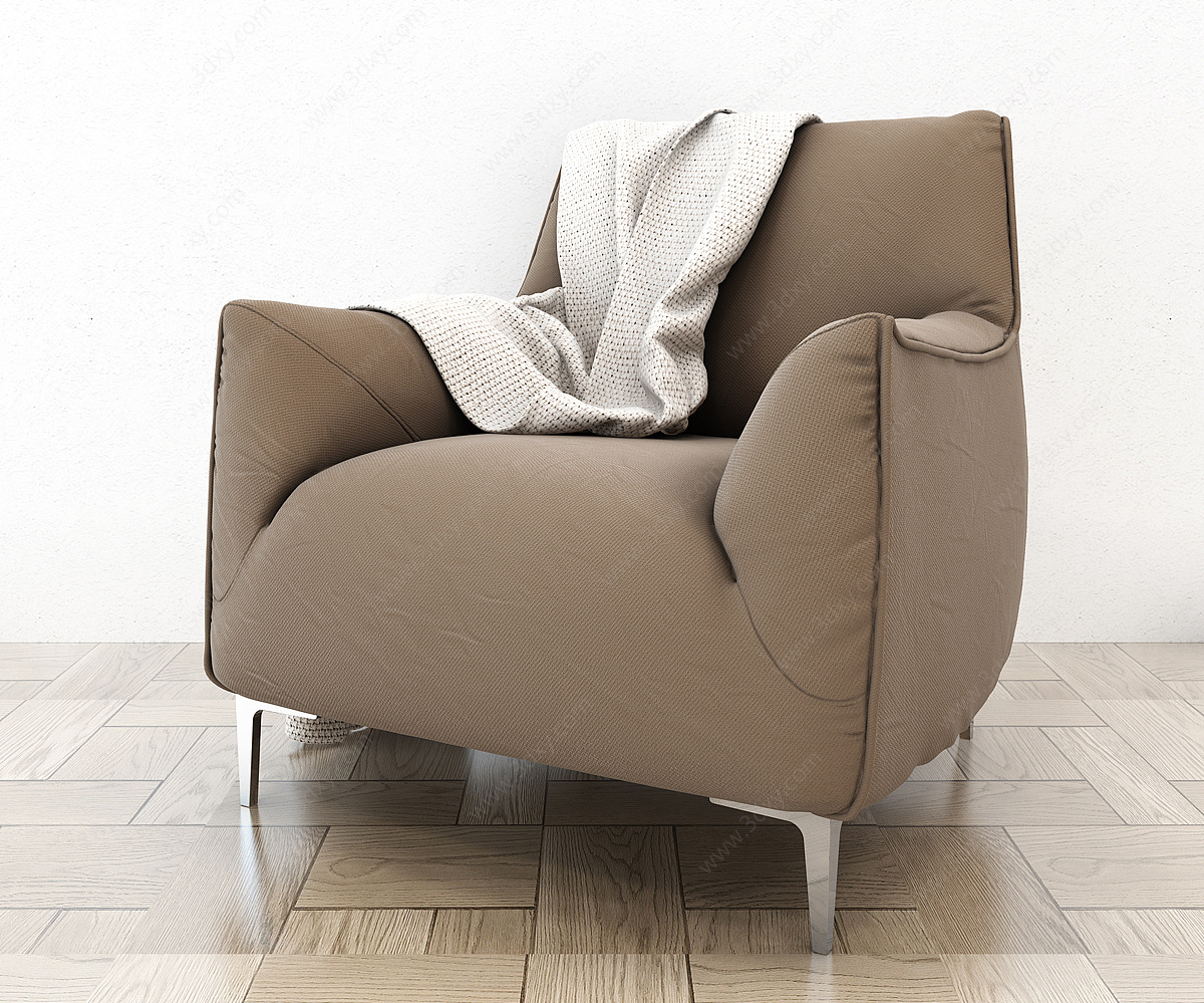 现代单人休闲沙发椅子3D模型
