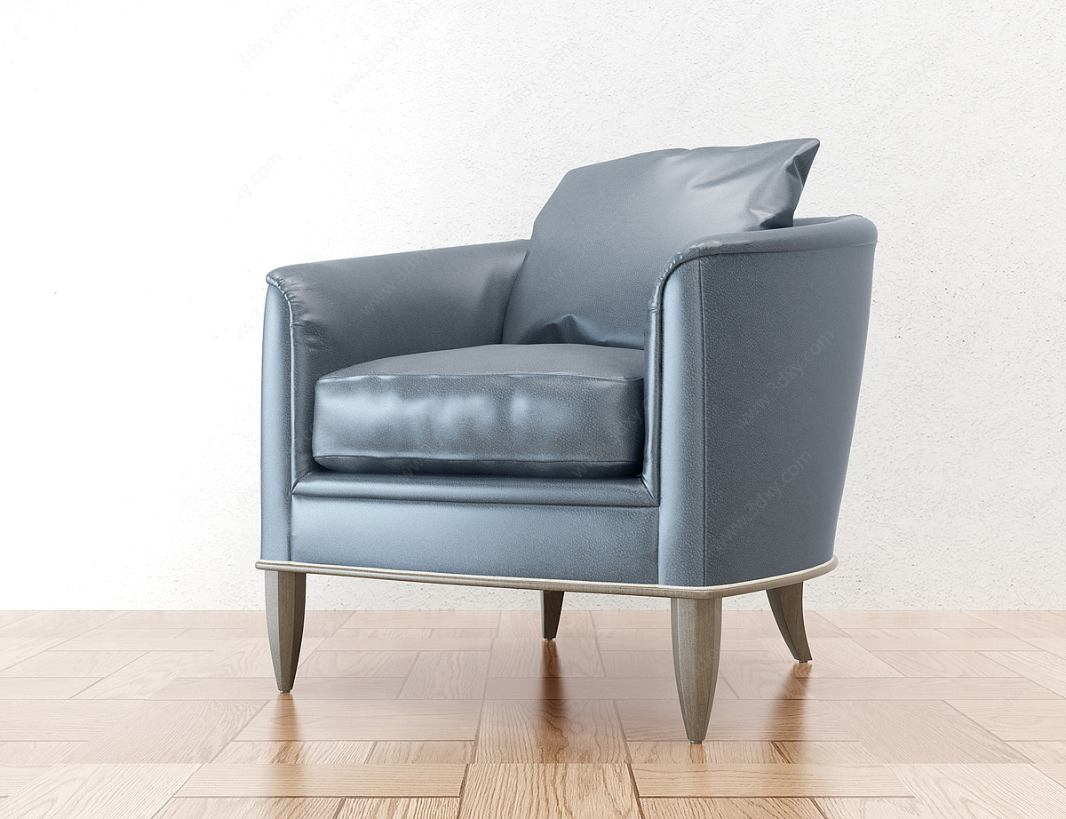 现代单人沙发椅子3D模型