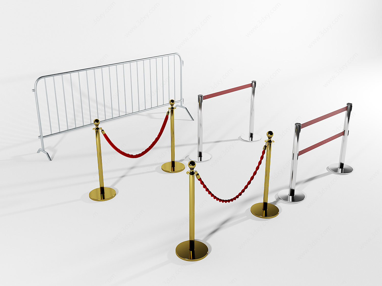 现代礼宾栏围栏3D模型