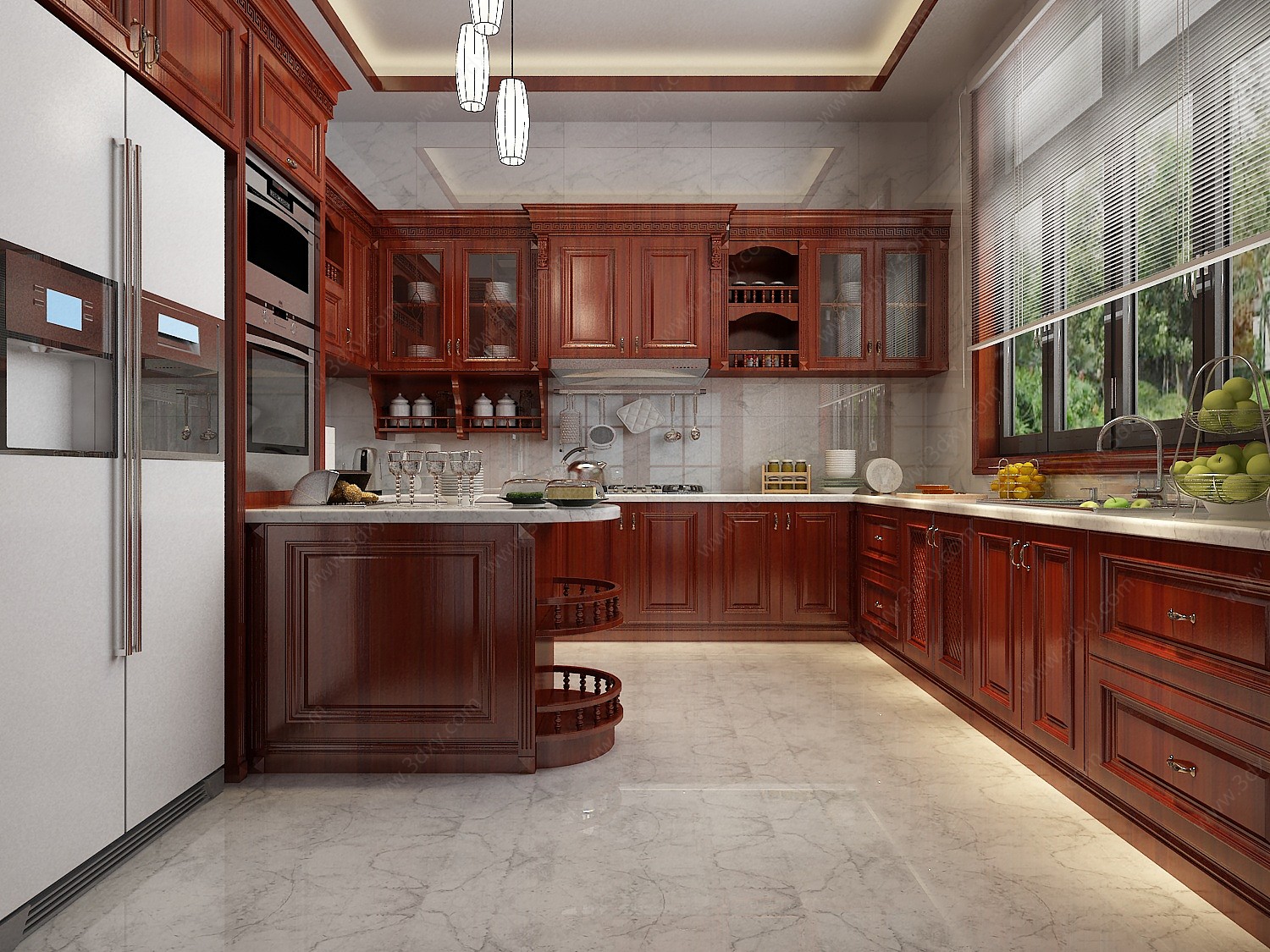 新中式厨房3D模型