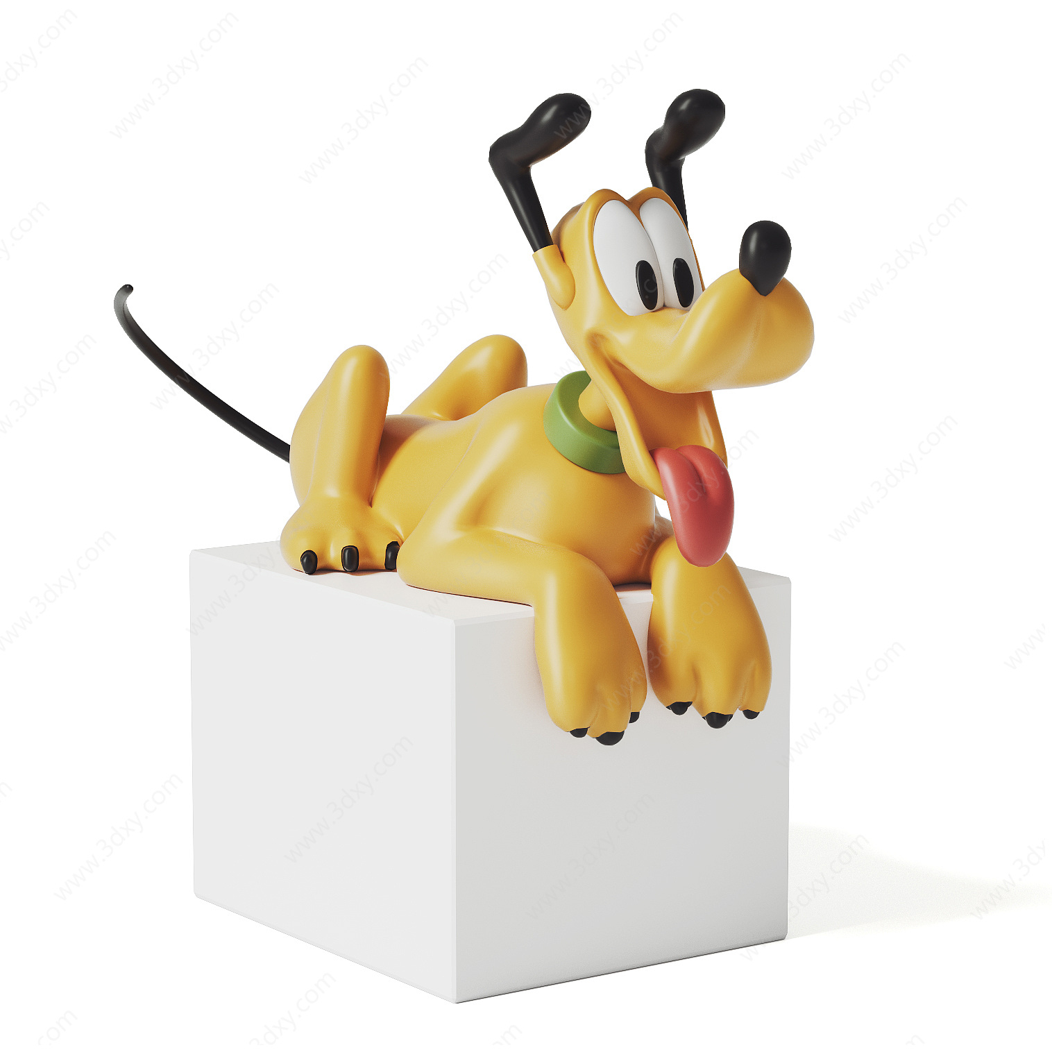 现代普鲁托狗潮玩雕像3D模型