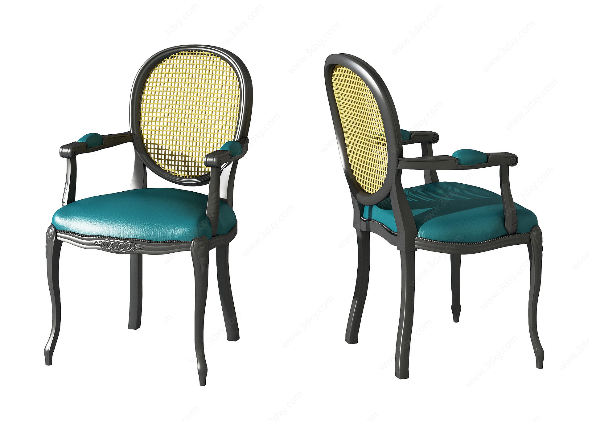 简欧休闲单人椅3D模型