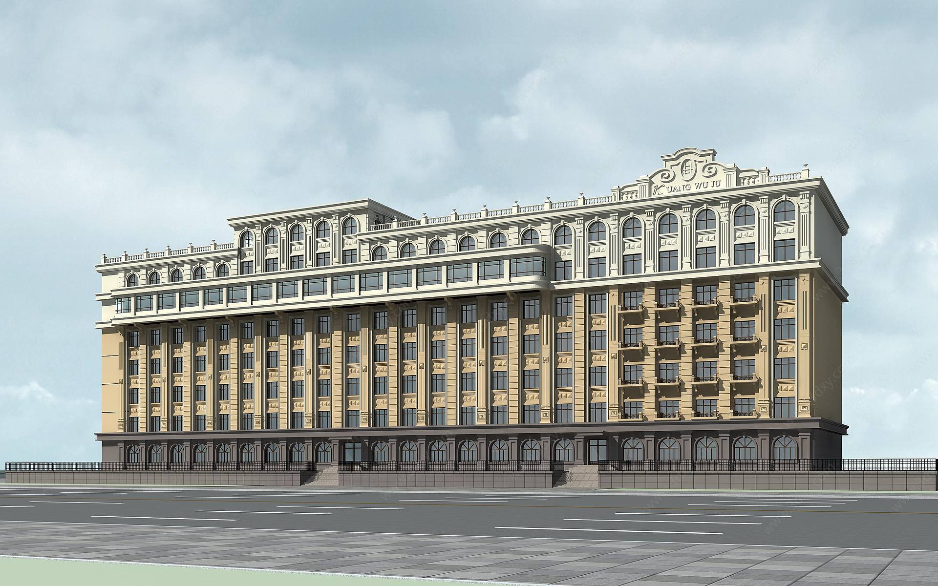 欧式办公楼宾馆改造3D模型