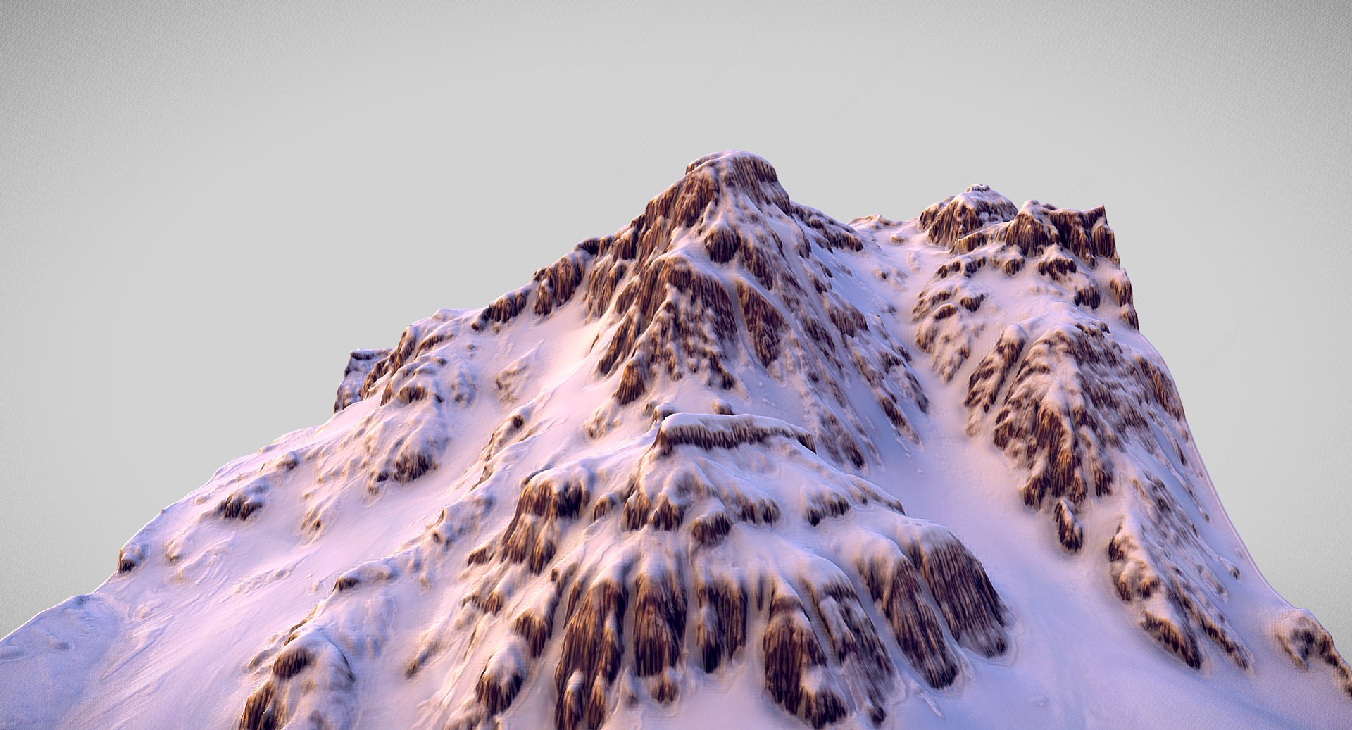 现代冰川山脉3D模型