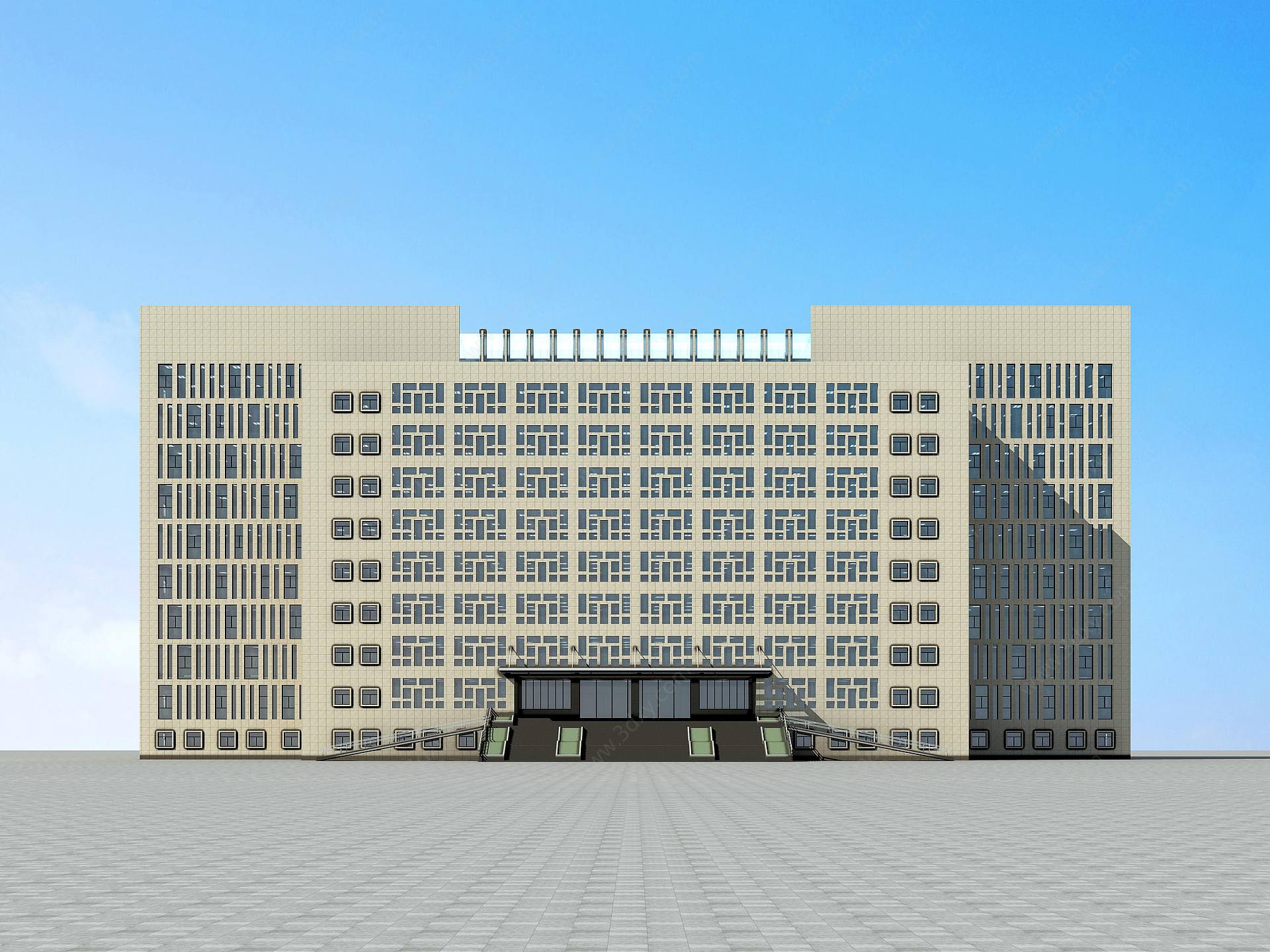 行政办公楼政府公检法3D模型