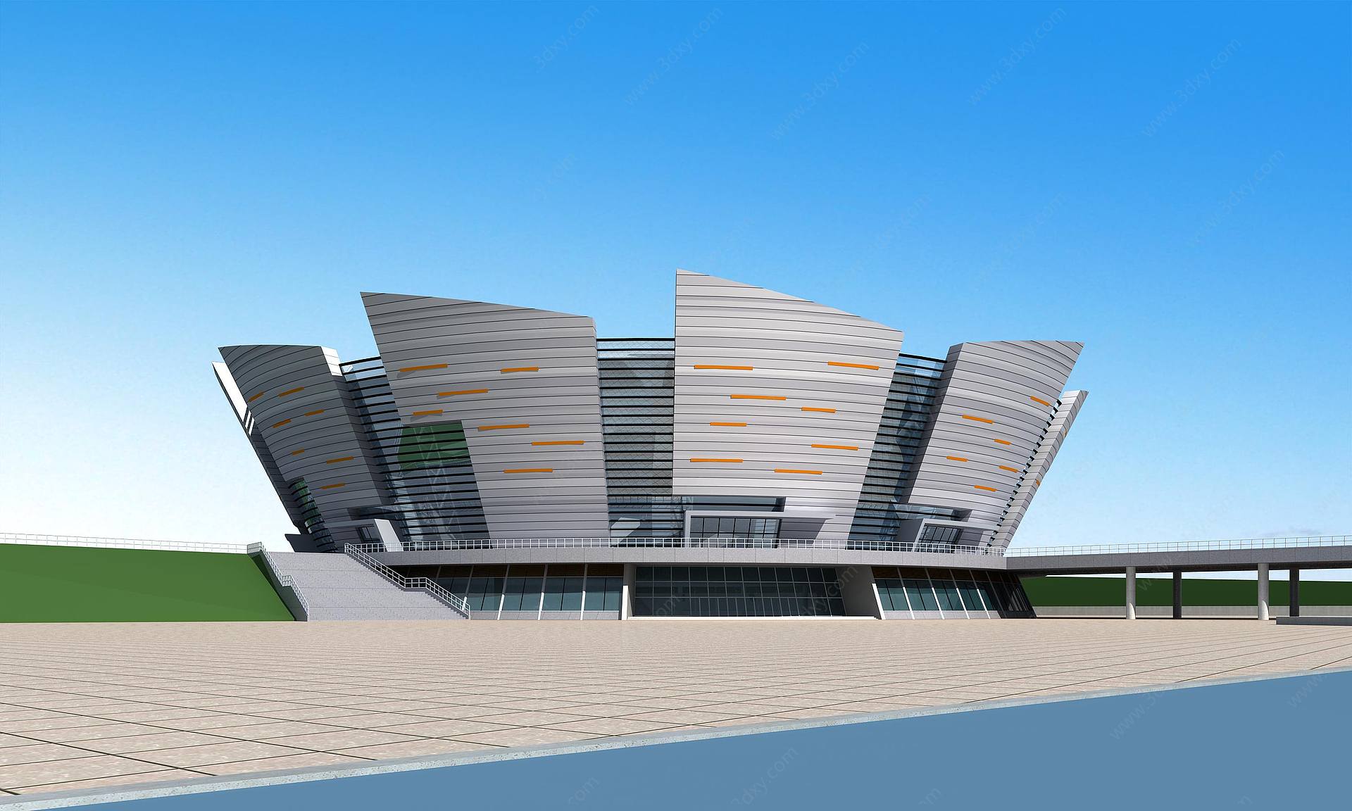 现代体育馆体育中心3D模型