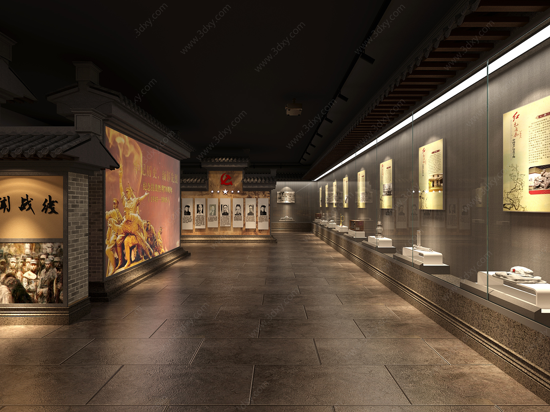 新中式文化展厅3D模型