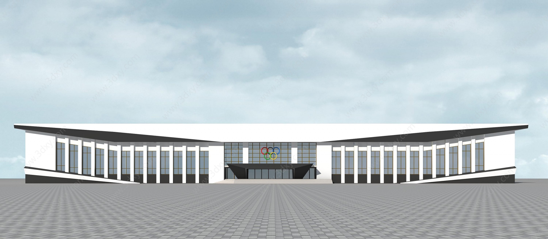 现代体育馆体育中心客运站3D模型