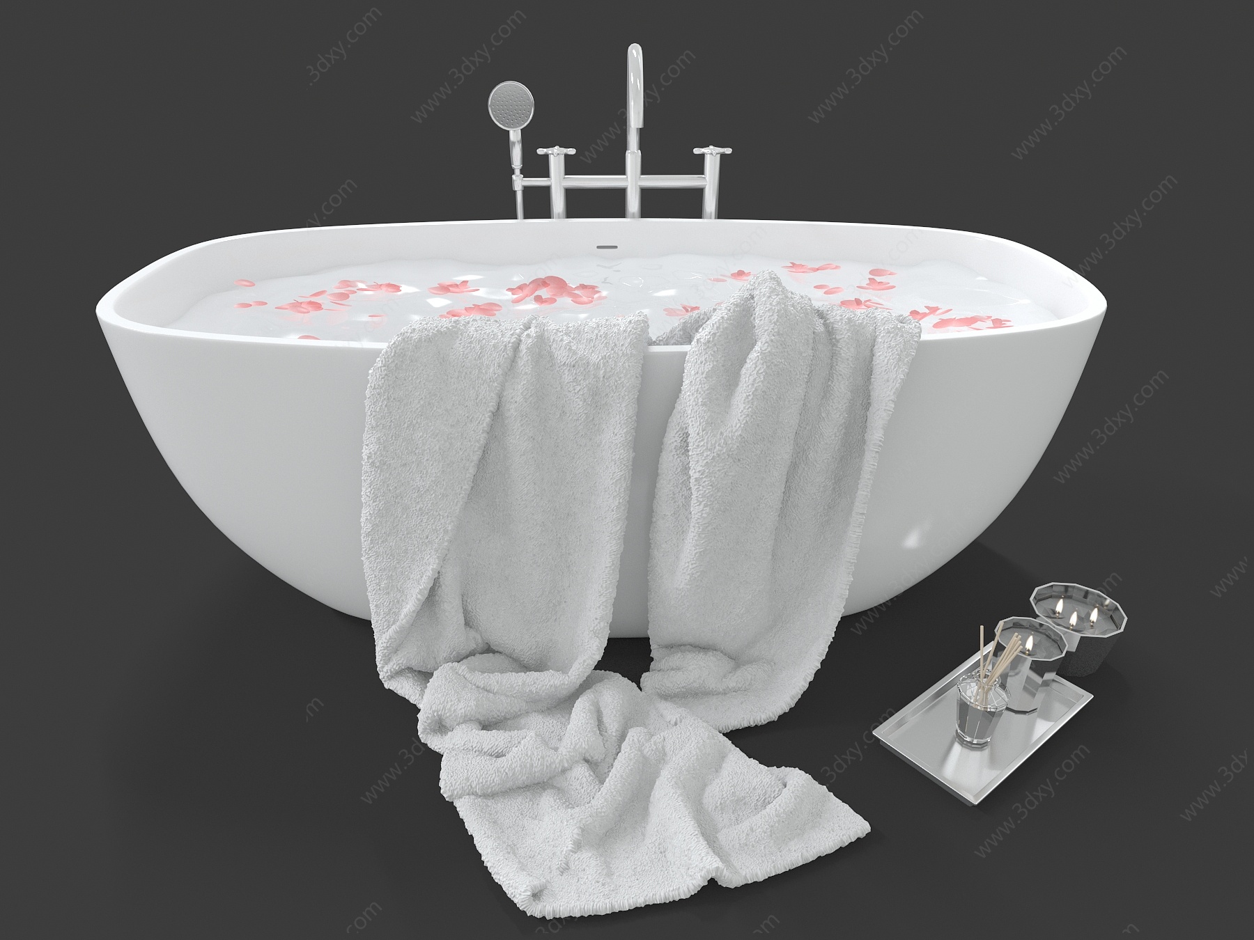 现代风格浴缸3D模型