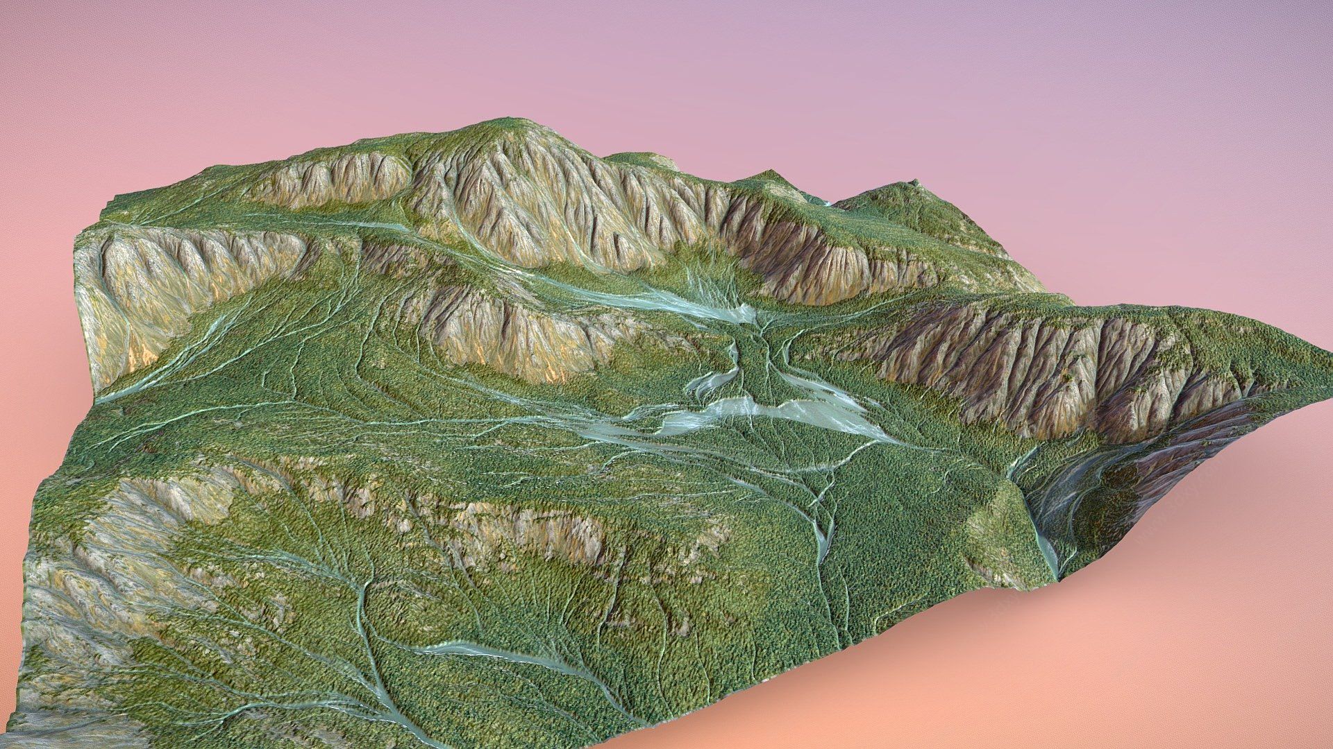 现代山脉3D模型