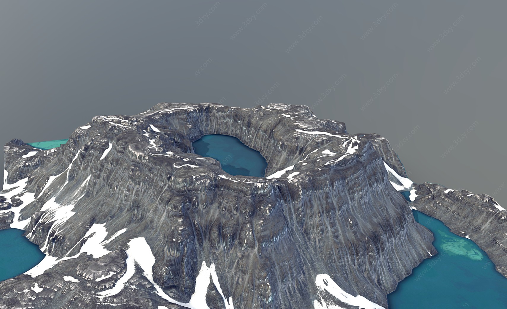 现代高山冰川3D模型