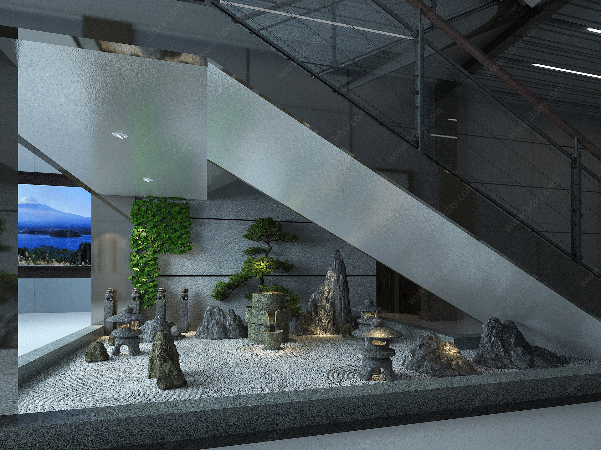 大厅景观3D模型