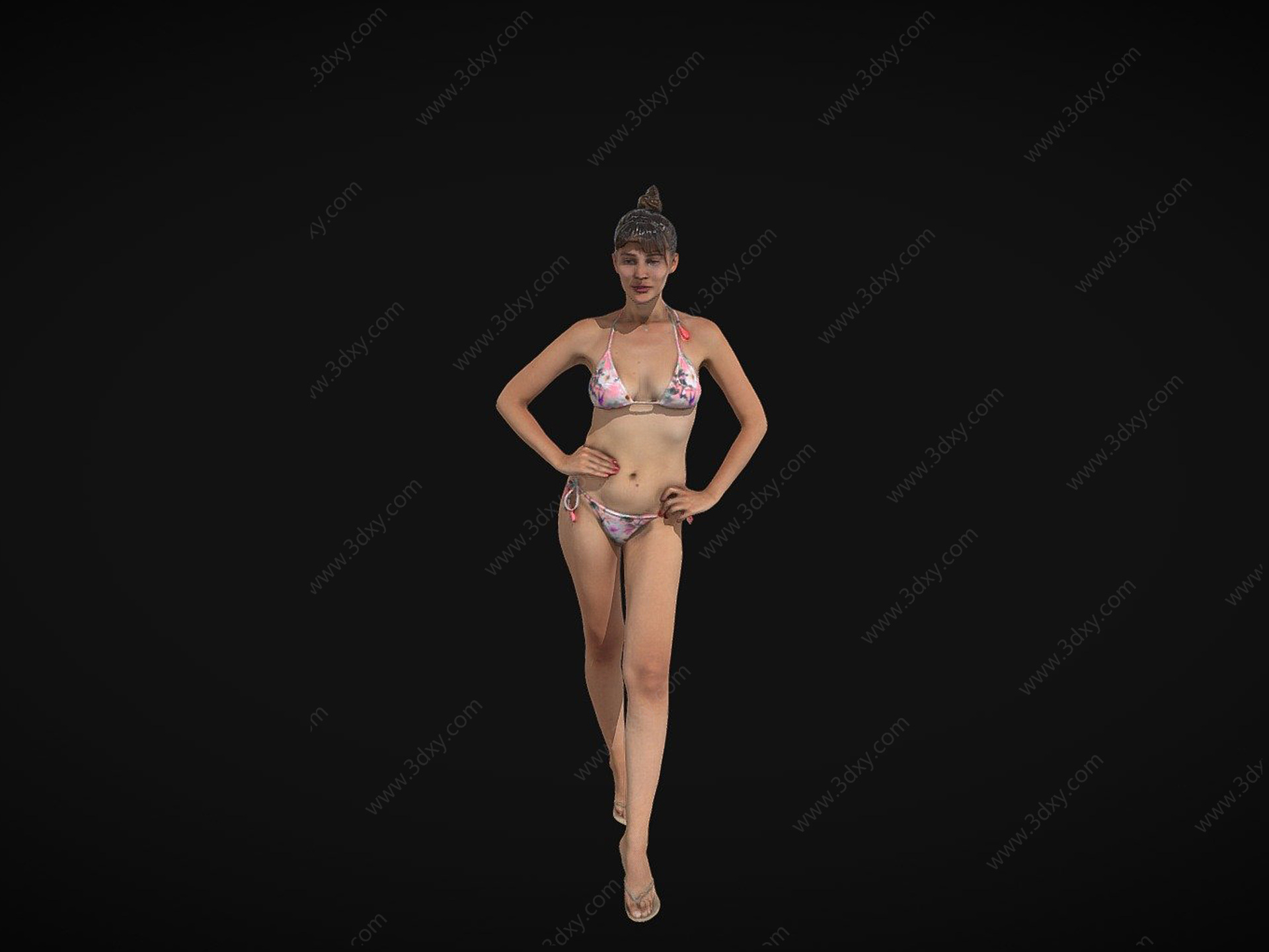 现代泳装女人3D模型