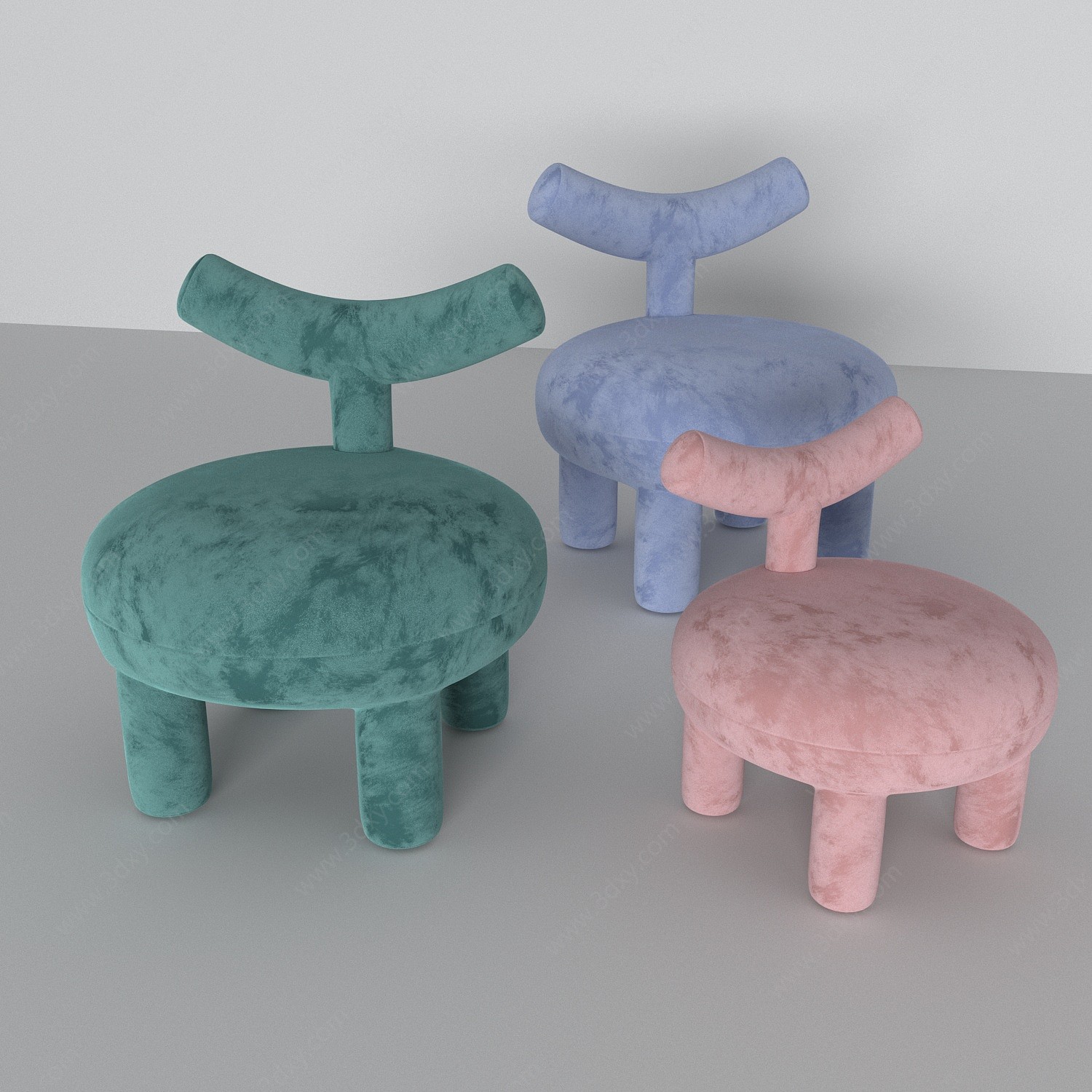 现代儿童椅3D模型