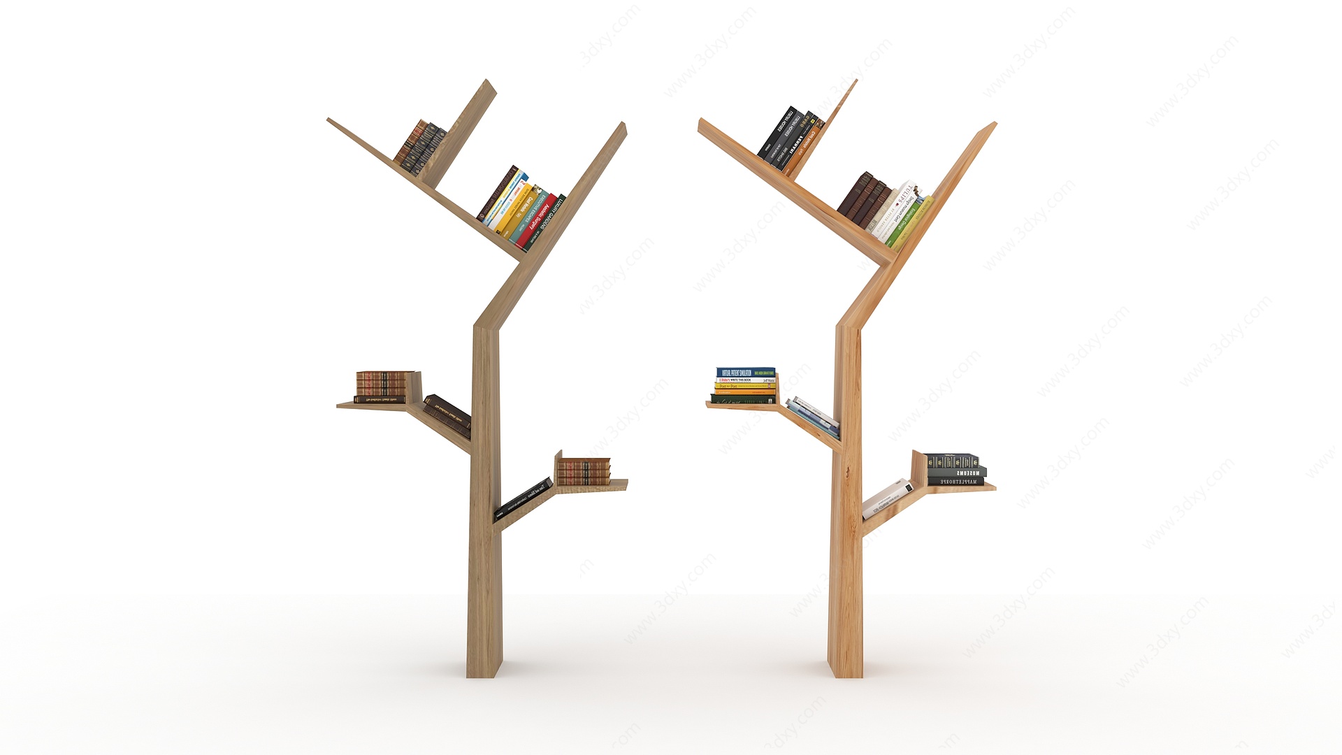 时尚个性树形书架3D模型
