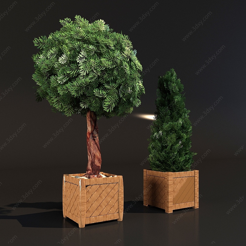 绿化盆栽3D模型