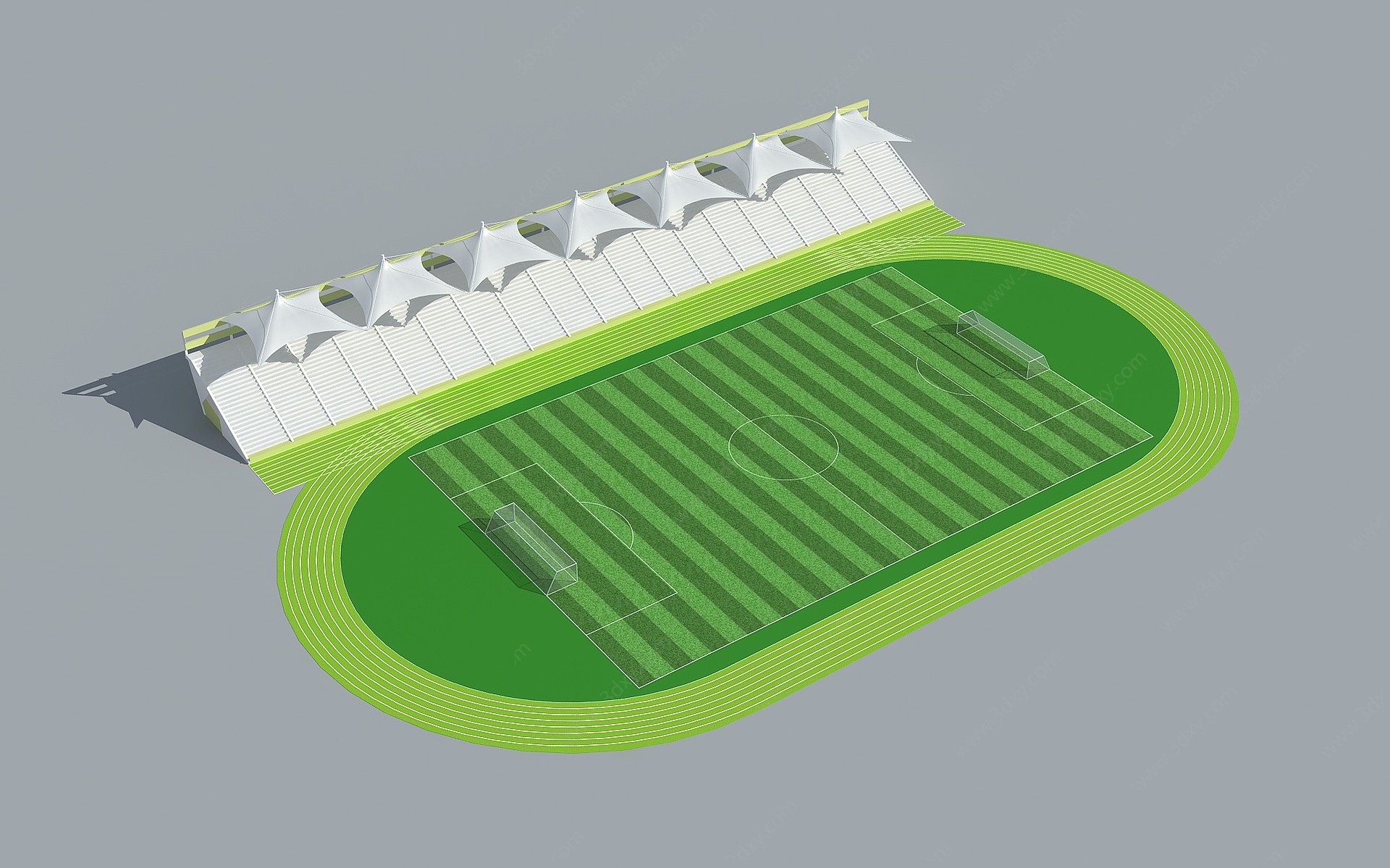 现代足球场3D模型