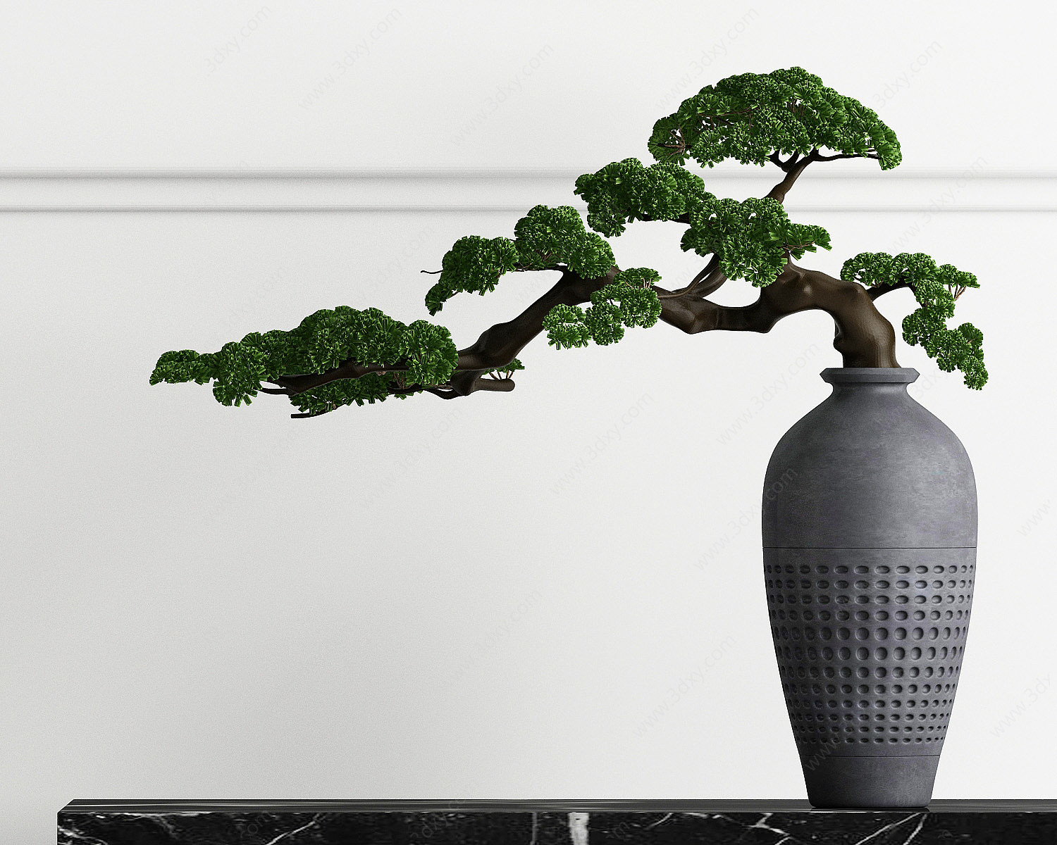 盆景植物松树摆件组合3D模型