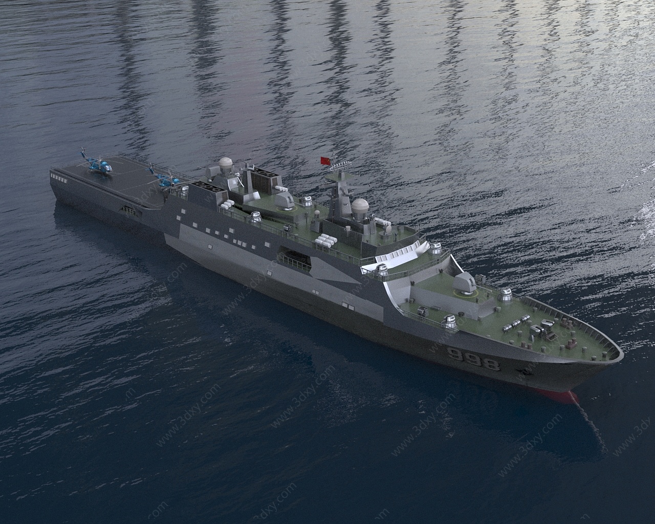 巡洋舰驱逐舰战舰军舰编队3D模型