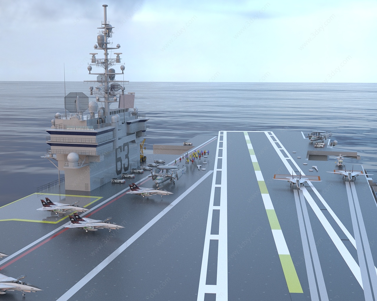美国海军小鹰级航空母舰3D模型
