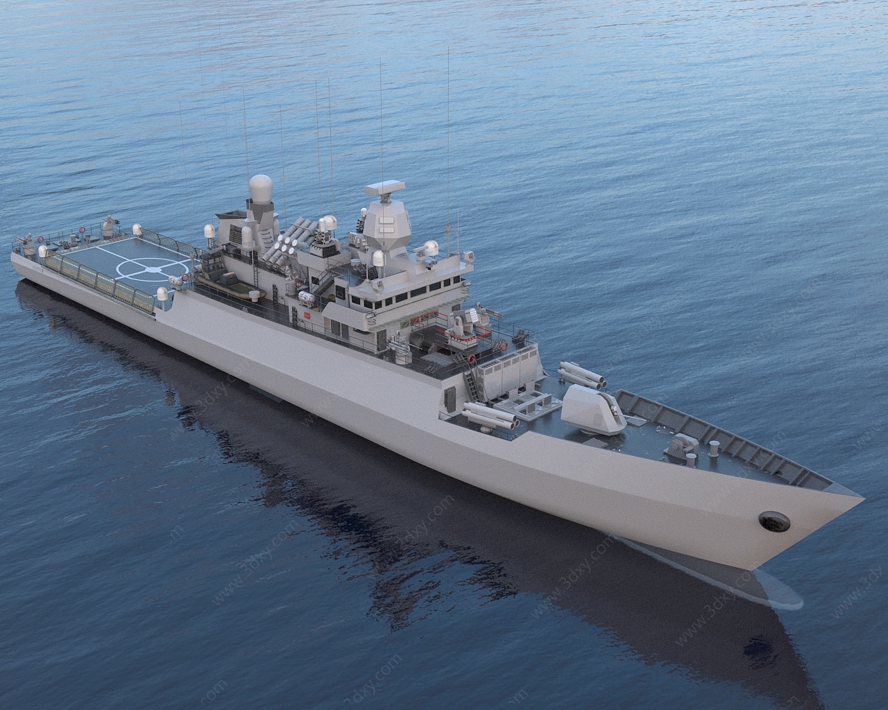 驱逐舰巡洋舰军舰3D模型